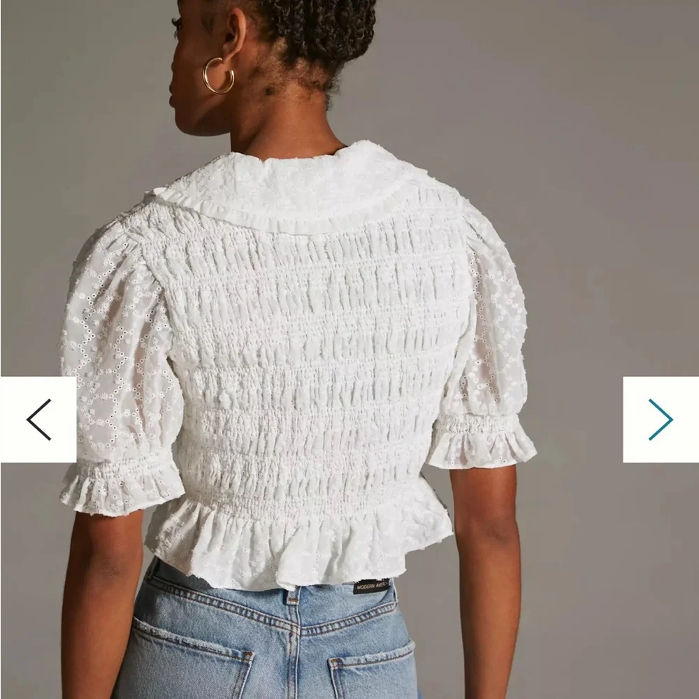 English Factory puff sleeve blouse - Picture 3 of 9